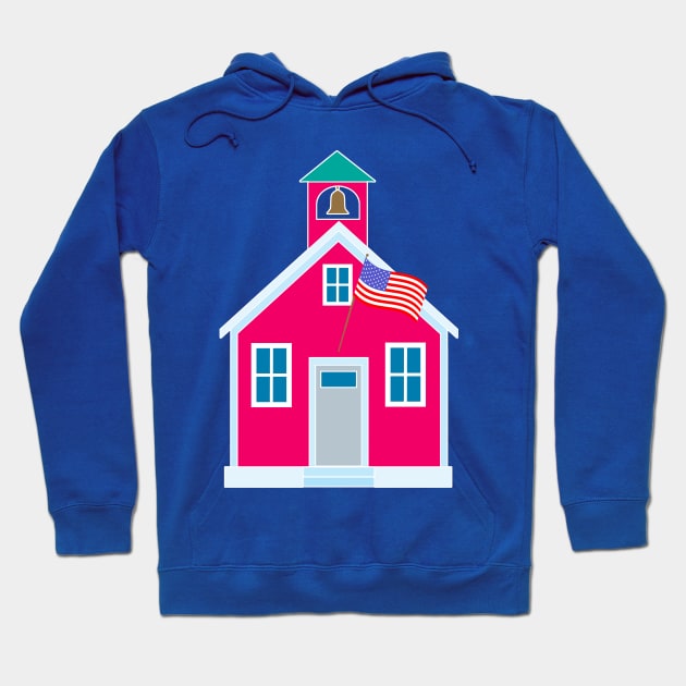 Little Red School House Hoodie by cartogram